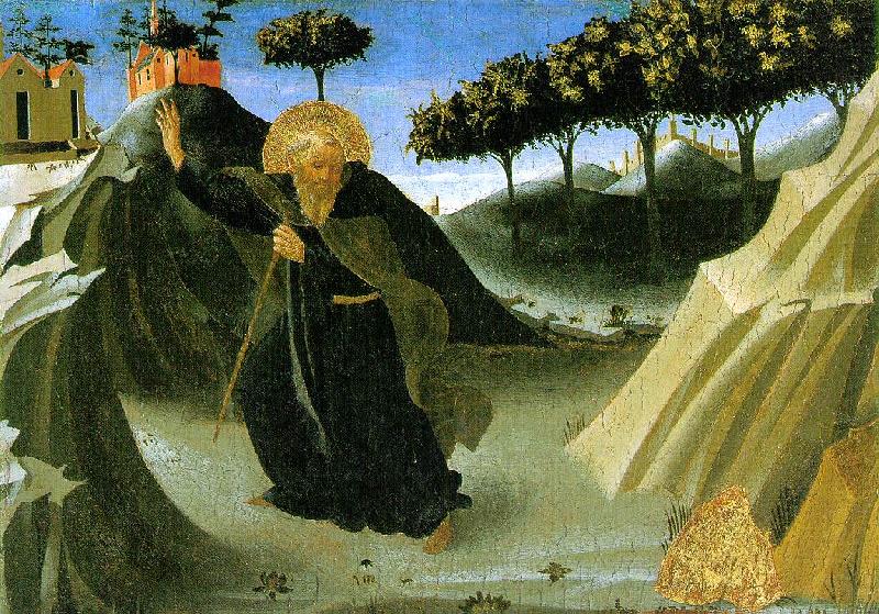 ANGELICO  Fra Saint Anthony the Abbot Tempted by a Lump of Gold china oil painting image